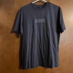 All Saints Women’s Black Logo Crew Neck T-Shirt